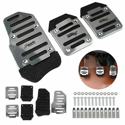 Universal Non-Slip Automatic Gas Brake Foot Pedal Pad Cover Kits Car Accessories • $14.29