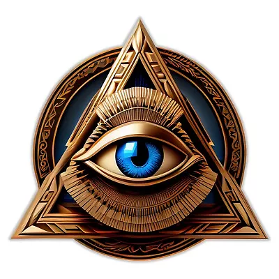 Illuminati Sticker Pyramid Eye Of Providence See Z Masonic Decal Wall Art Car • $14.99