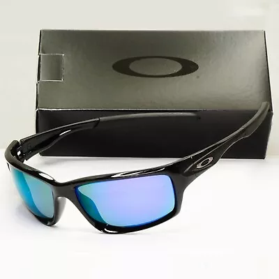 Oakley Canteen Sunglasses Black Violet Blue Mirror Iridium Polarized OO9225 07 A • $143.12