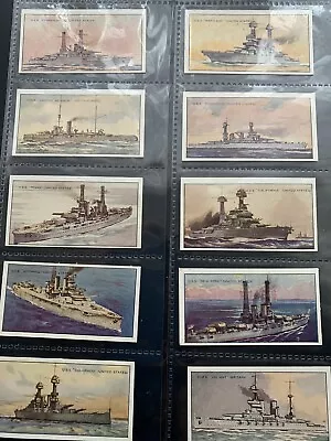 W.D & H.O Wills (Overseas NZ) WARSHIPS FULL SET 50 CARDS • £40