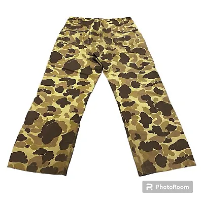 Vintage Cabela’s GoreTex Frogskin Duck Camo Camouflage Pants Jeans 34 Act 32x27 • $19.99