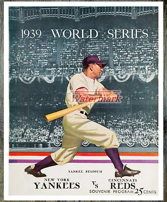 $5.25 • Buy MLB 1939 World Series Game Program Cover REPRINT Yankee Stadium 8 X 10 Photo 