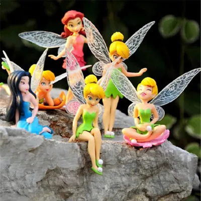 6 Pcs Flower Pixie Fairy Miniature Figurine Garden Ornament Yard Decor Gift • £5.75