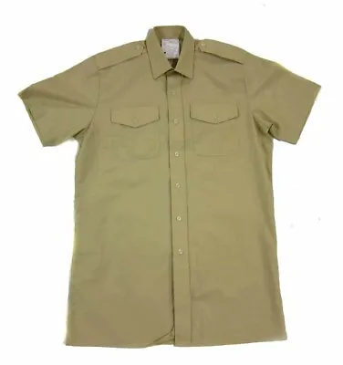 £9.50 • Buy British Army No2 FAD All Ranks Fawn Mens Military Dress Shirt SHORT SLEEVED