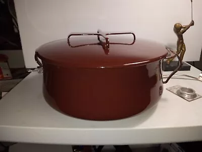 Dansk Design France 1 Hq Vintage Brown Enamel 5 Quart  Dutch Oven Huge • $49.99