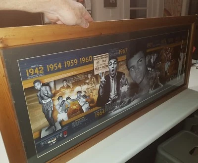 $50 • Buy Fram Stunning Muhammad Ali Historic Boxing Montage 1000x45cm Not Signed
