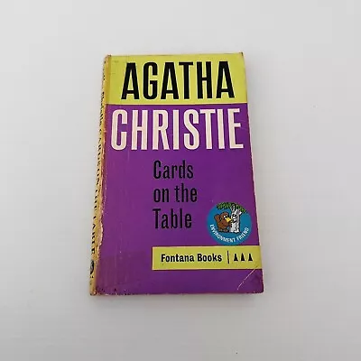 Cards On The Table By Agatha Christie BOOK - Vintage 1964 - Crime Suspense - Aus • $14.90