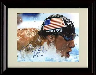 8x10 Framed Michael Phelps Autograph Promo Print - Most Decorated Olympian Ever • $14.99