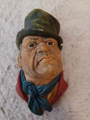 Vintage 1964 Bossons Bill Sikes Chalkware Head Wall England • $10