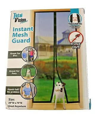 Instant Mesh Guard Magnetic Screen Door By Total Vision Products Black 39  X 79  • $8.99