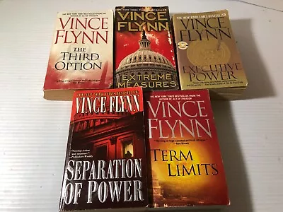 B Vince Flynn Lot Of 5 TERM LIMITS Extreme Measures THIRD OPTION Executive Power • $2.99