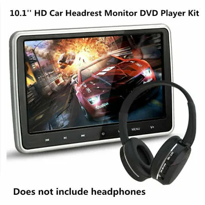 $199.89 • Buy 10.1  Digital TFT LCD Screen Car DVD Player Headrest Monitor& Remote Control Kit