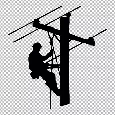 Lineman Power Line Car Truck Suv Vinyl Decal Sticker • $2.99