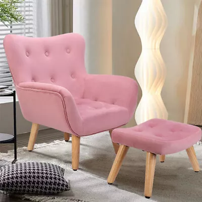 Kids Velvet Armchair Sofa Chair Comfy Reading Armchair Heavy Duty Lounge Couch • £79.91