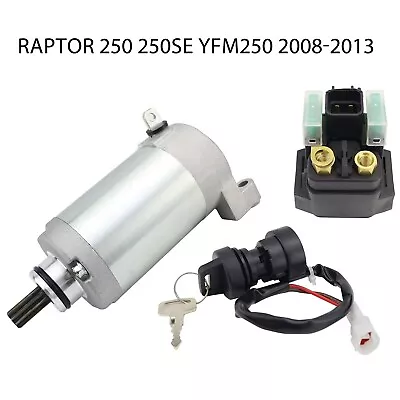 Starter For Yamaha Raptor 250 250SE YFM250 2008-2013 W/Relay & Ignition Switch • $39.56