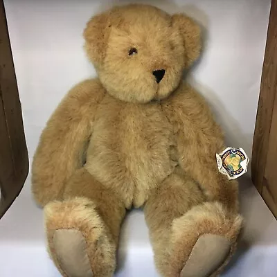 Vintage The Vermont Teddy Bear Company 1992 21  Jointed Beige Plush Toy Doll  • $34.97