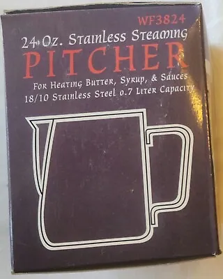 24 Oz .7 Ltr Milk Frothing Pitcher Stainless Steel Espresso Steaming Coffee NIB • $7.99