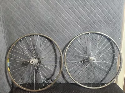 Vintage Mavic Open 4 Cd Rim Set W/ Regina Extra 7 Gear Freewheel/Campagnolo Hubs • $300