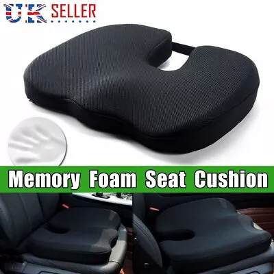 Memory Foam Car Seat Cushion For Driving Pain Pressure Booster Pad Relief Driver • £16.99