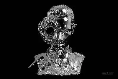 PUREARTS Terminator 2 T-1000 Art Mask Liquid Metal Life Size Prop Replica Bust • $1341.25