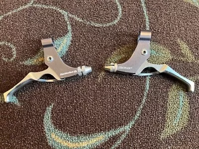 Machine Tech Zeroflex V-brake Levers Front&rear Anodized Pewter/Silver  - Nice • $40