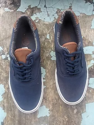 Vans Mens U.S 8  Era 59 C&L Dress Blues Material Mix Canvas Leather  • $40