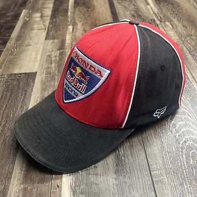 Red Bull Fox Hat Cap Adult Large XL Red Black Honda Racing Motocross Flex Fits • $28.87