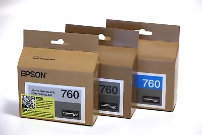 2023 GENUINE EPSON #760 Set Of 3 HD INK SURECOLOR P600 SEALED NEW • $100