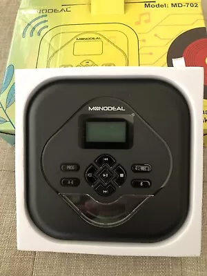 Monodeal Portable CD Player MD-702 Bluetooth TF Card Writer External Speakers  • $51.95