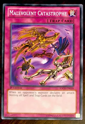 Malevolent Catastrophe SDCR-EN034 YuGiOh! Cyber Dragon Revolution 1st Ed New X1 • $0.99