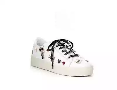 NWOB KARL LAGERFELD PARIS Cambie Embellished Sneakers Size 7 White Cat Love • $65