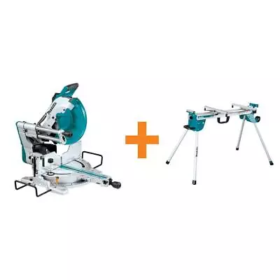 Makita Miter Saw 12  Dual-Bevel Sliding Compound Laser Guide W/ Miter Saw Stand • $1213.67