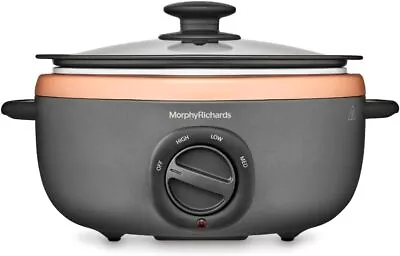 Morphy Richards Sear And Stew Slow Cooker 460016 Black 3.5 & Rose Gold  • $73.24