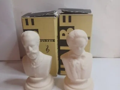  2 Halbe Classical Music Composer Plastic Statuette Busts Beethoven Tschaikowsky • $12