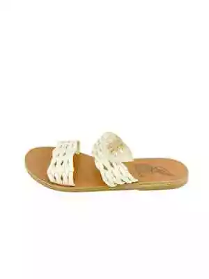 Ancient Greek Sandals Women's Handmade Leather Slide Sandals Ivory 39 (US 9) • $60