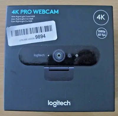 Logitech 4K Pro 4K 1080p 720p Webcam Noise-Canceling Mic PC/MAC 960-001390 Open • $94.95