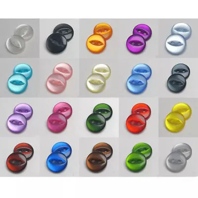£3.29 • Buy Round Fish Eye Buttons Size All Sizes Quantities & Colours