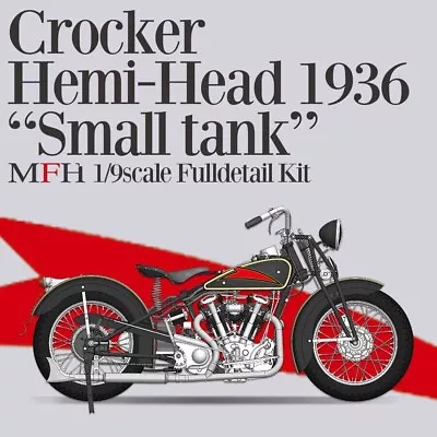 Model Factory Hiro 1/9 Crocker Hemi-Head 1936  Small Tank  Motorcycle • $574