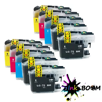 10 Ink Cartridge Fits For Brother LC75 MFC-J835W MFC-J430w MFC-J825DW MFC-J435W • $13.43