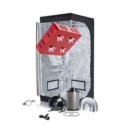 TopoGrow Grow Tent Kit LED 800W COB Light Indoor Grow Tent Ventilation Kit • $189.99