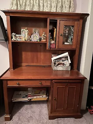 Desk With Hutch - Cherry Solid Wood Very Good Condition – Local Pickup Only • $175