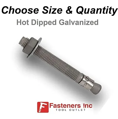 Concrete Wedge Anchor Bolts Hot Dipped Galvanized (Choose Size & Quantity) • $30.99