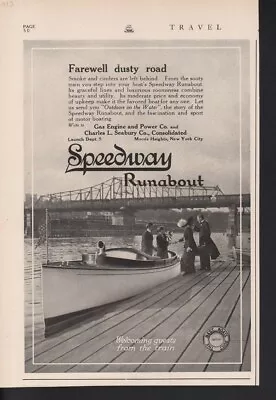 1913 Speedway Runabout Boat Morris Height Seabury Ship 15235 • $21.95