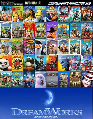 DVD Mania Pick Your Movies Dreamworks Anime Cartoon Family Combined Ship DVD Lot • $2.84