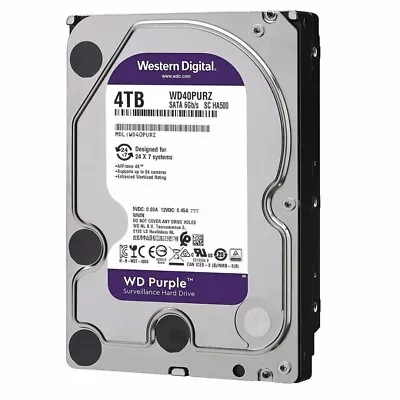 Western Digital Purple 4 TBInternal5400 RPM3.5 Inch (WD40PURZ) Hard Drive • £37