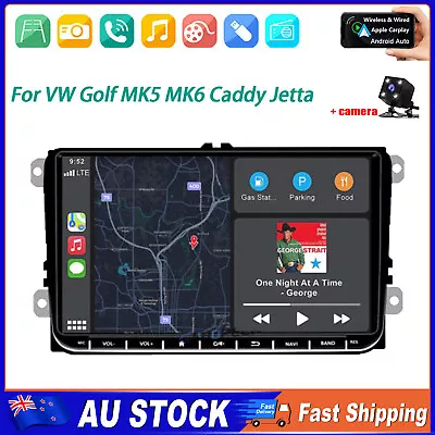 9  Android 12 Apple Carplay Car Stereo Radio BT For VW Golf MK5 MK6 Caddy Jetta • $178.99