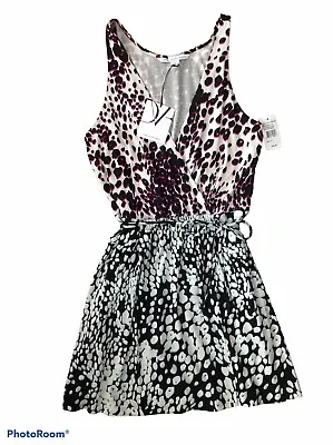 $120 • Buy NWT Diane Von Furstenberg DVF Sz 10 Wrap Leopard Print Silk Jersey Oblixe Dress