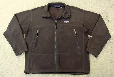 Vtg PATAGONIA Regulator R3 Radiant Fleece Jacket Men's Sz L Brown Made In USA • $20