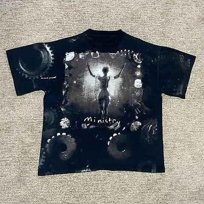 Vintage Ministry 1992 Psalm 69 All Over Print T-Shirt Brockum Large AOP 90s Rare • $182.89