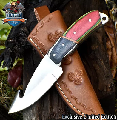 CSFIF Handmade Skinner Knife W/Gut Hook ATS-34 Steel Hard Wood Gift • $5.08